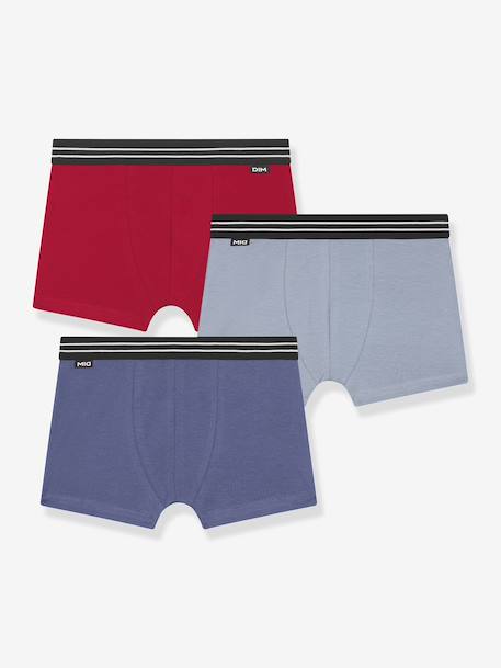 Lot de 3 boxers garçon Ecodim bleu+rouge - vertbaudet enfant 