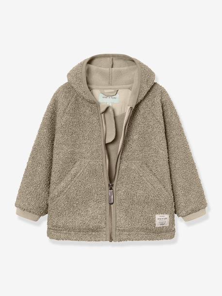 Veste en polaire Teddy MATLIFF enfants MINI A TURE écru+vert - vertbaudet enfant 