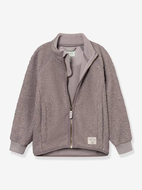 Veste en polaire Teddy avec fermeture éclair enfants MATCEDRIC MINI A TURE bleu foncé+écru+lilas poudré+vert - vertbaudet enfant 
