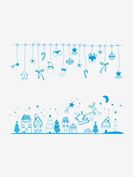Vitrophanie Village de Noël blanc - vertbaudet enfant 