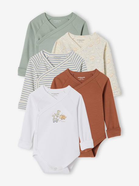 Bébé-Lot de 5 bodies naissance évolutifs thème dinosaures