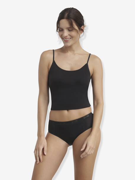 Culotte de règles fille en coton bio My Protect Noir flux moyen noir - vertbaudet enfant 