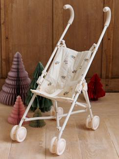 Speelgoed-Poppen-Grote rieten wandelwagen voor poppen 