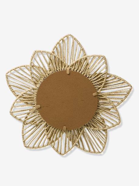 Miroir Fleur en corde de papier beige - vertbaudet enfant 