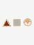 Loopwagen met remmen GREEN FOREST van FSC®-hout geel+hout+rood - vertbaudet enfant 