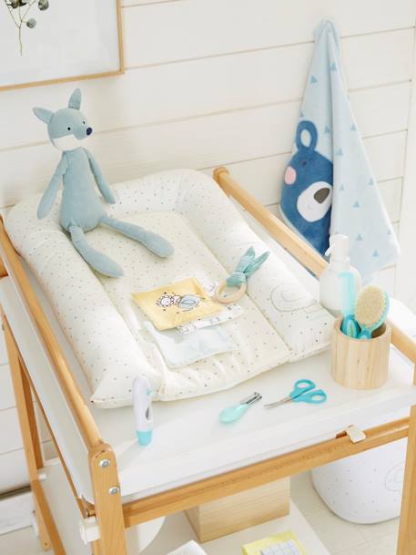 Verschoningsmatras VERTBAUDET  Leeuwen welp beige, bedrukt+ecru+groen, bedrukt+WIT GEDRUKTE - vertbaudet enfant 