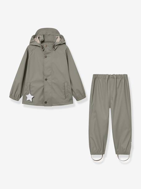 Ensemble veste et pantalon de pluie enfants MATREINAR MINI A TURE bleu foncé+vert - vertbaudet enfant 