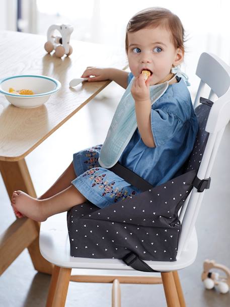 Rehausseur de chaise bleu grisé+écru+GRIS+multicolore - vertbaudet enfant 