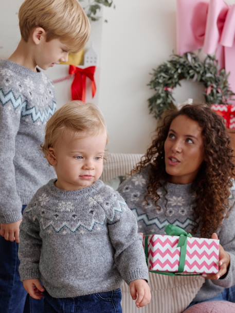 Garçon-Pull mixte jacquard noël capsule famille