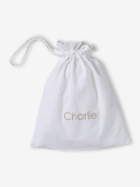 Babypakje muts, wanten en sloffen en zijn personaliseerbare zak. gemêleerd beige+wit - vertbaudet enfant 