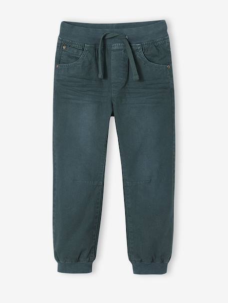 Pantalon style jogger doublé polaire garçon facile à enfiler encre+NOISETTE+vert sapin - vertbaudet enfant 