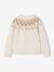 Jacquard trui voor meisjes met glinsterende details vanille - vertbaudet enfant 