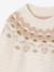 Jacquard trui voor meisjes met glinsterende details vanille - vertbaudet enfant 