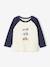 T-shirt baby met lange mouwen en een geplaatste print aan de voorkant currygeel+marineblauw - vertbaudet enfant 