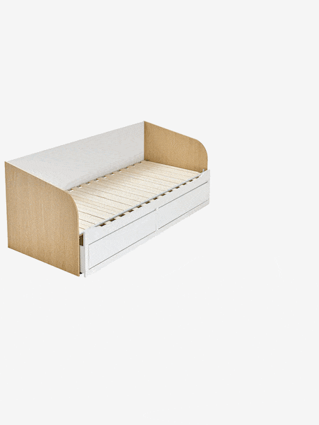 Uitschuifbaar kinderbed 80x200cm met opbergruimte - YEL wit - vertbaudet enfant 