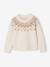 Jacquard trui voor meisjes met glinsterende details vanille - vertbaudet enfant 
