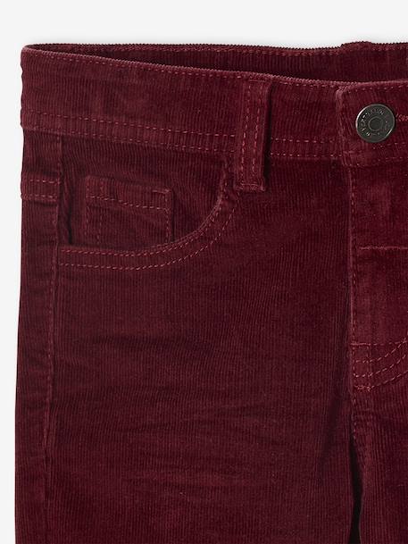 Pantalon slim velours garçon bordeaux+CAMEL - vertbaudet enfant 