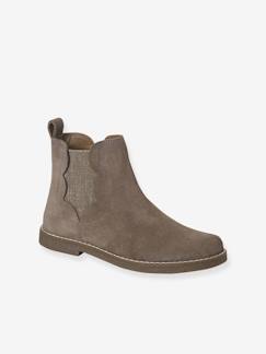 Chaussures-Boots enfant fille cuir zippées