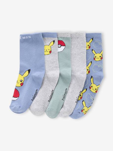 Set van 5 paar Pokemon® sokken hemelsblauw - vertbaudet enfant 
