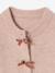Gilet fille noeuds en velours anthracite+rose poudré - vertbaudet enfant 