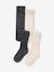 Lot 2 Collants Fille Motif Torsade anthracite - vertbaudet enfant 