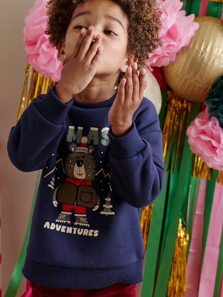 Garçon-Sweat garçon noël motif ours