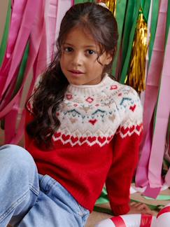 Meisje-Trui, vest, sweater-Trui-Jacquard trui voor meisjes met kerstthema