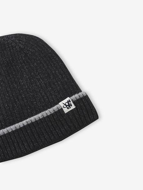 JONEN muts voor jongens van geribbelde tricot antraciet - vertbaudet enfant 