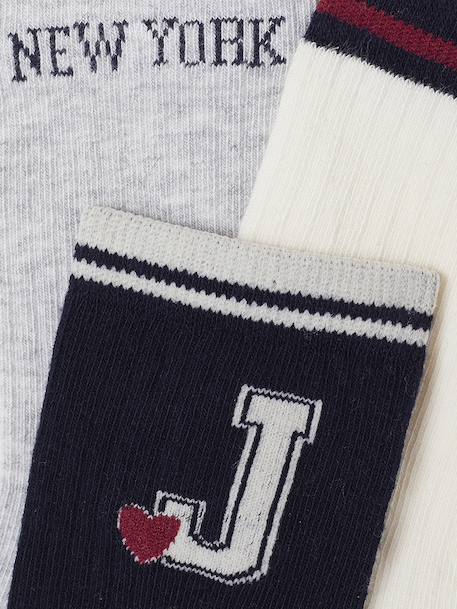 Lot de 3 paires de chaussettes fille écru - vertbaudet enfant 