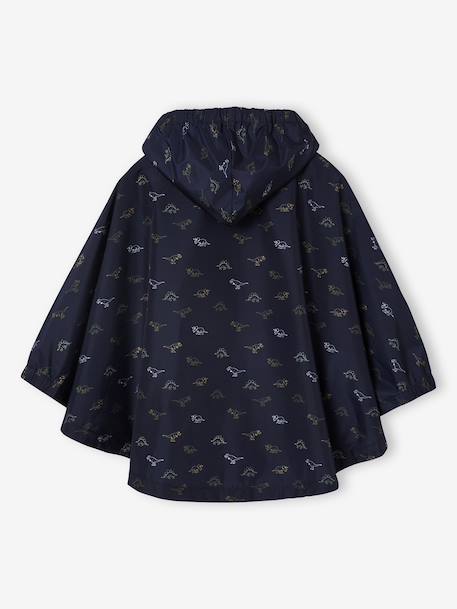 Cape de pluie à capuche garçon imprimé dinosaures indigo - vertbaudet enfant 
