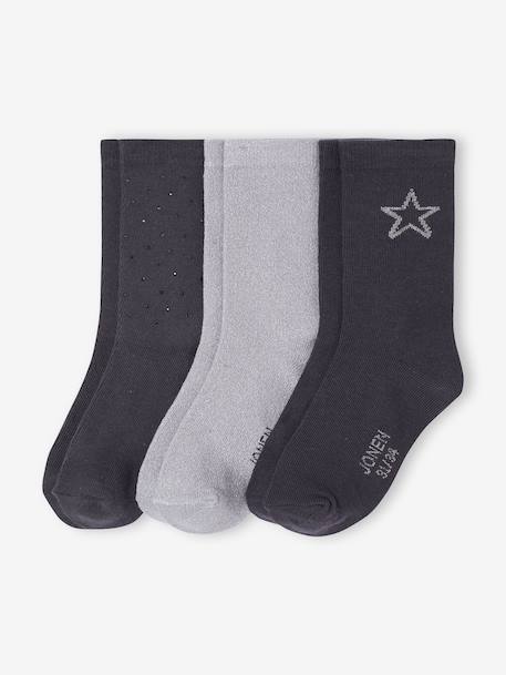 Lot de 3 paires de chaussettes JONEN fille anthracite - vertbaudet enfant 