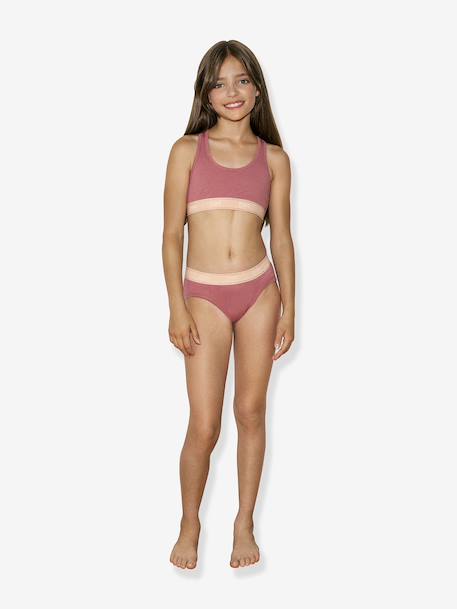 Sport shorty Stretch katoen voor meisjes rozen - vertbaudet enfant 