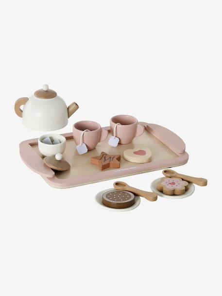 Service à thé en bois FSC® rose - vertbaudet enfant 
