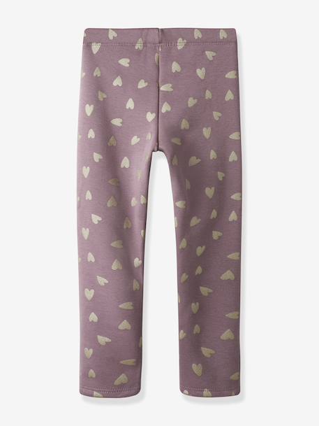Leggings en molleton pour filles NMFTAVINA NAME IT bleu foncé+mauve - vertbaudet enfant 