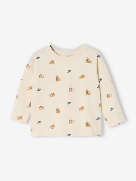 Ensemble bébé salopette en velours + T-shirt caramel - vertbaudet enfant 
