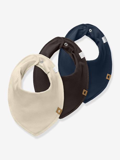 Lot de 3 bavoirs pour bébé garçon NBMYASIM NAME IT, forme triangulaire bleu foncé - vertbaudet enfant 