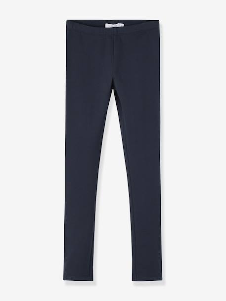 Leggings en molleton pour filles NKFDAVINA NAME IT bleu foncé+gris chiné - vertbaudet enfant 