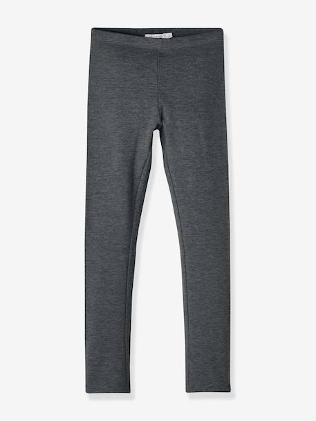 Leggings en molleton pour filles NKFDAVINA NAME IT bleu foncé+gris chiné - vertbaudet enfant 