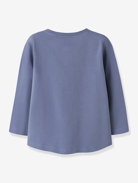 T-shirt à manches longues pour fille avec imprimé NMFVIX NAME IT bleu glacier+écru+marine+pivoine - vertbaudet enfant 