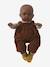 Set salopet van fluweel / velours + t-shirt + sokken voor poppen bruin - vertbaudet enfant 