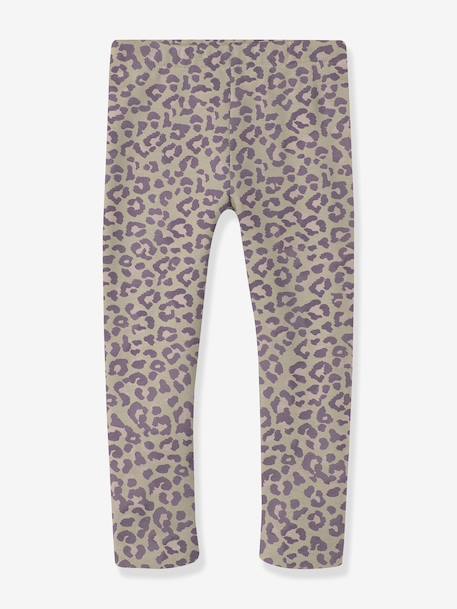 Leggings en molleton pour filles NMFDAVINA NAME IT bleu foncé+sable - vertbaudet enfant 
