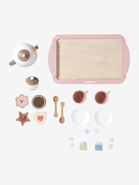 Service à thé en bois FSC® rose - vertbaudet enfant 