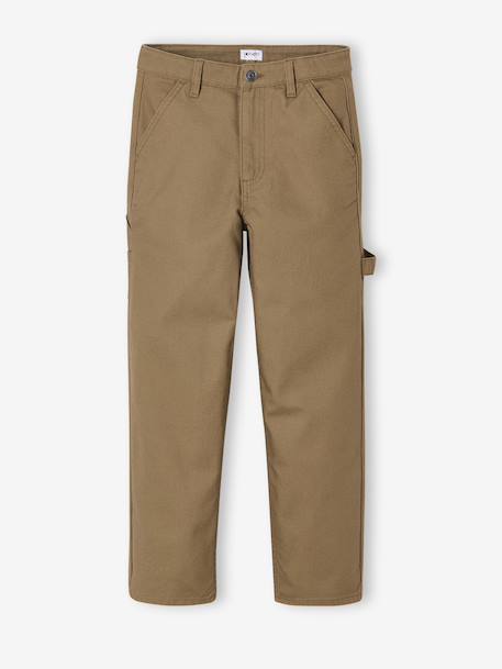 Pantalon loose en toile cappuccino - vertbaudet enfant 