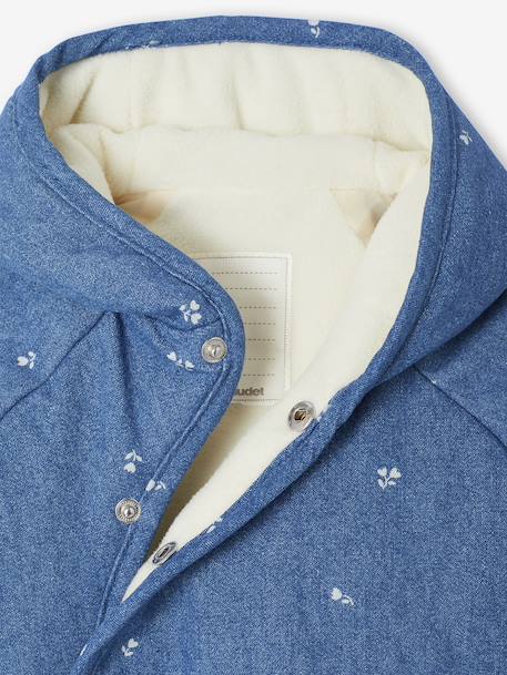 Combipilote naissance en denim imprimé stone - vertbaudet enfant 