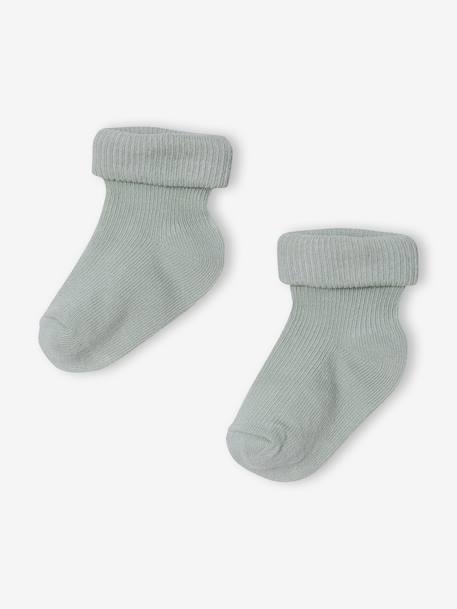 Ensemble bébé combinaison + chaussettes coffret cadeau naissance vert sauge - vertbaudet enfant 