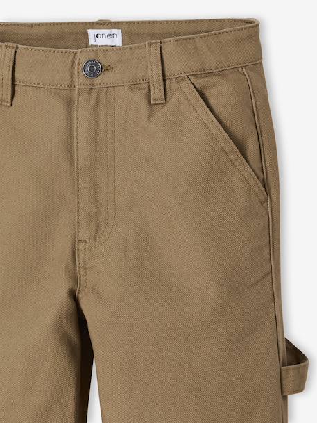 Pantalon loose en toile cappuccino - vertbaudet enfant 
