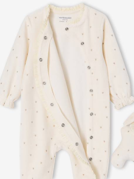 Set met slaappakje en knuffel voor baby's ecru - vertbaudet enfant 