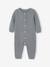 Combinaison naissance en tricot texturé vert de gris - vertbaudet enfant 