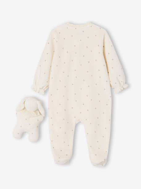 Set met slaappakje en knuffel voor baby's ecru - vertbaudet enfant 