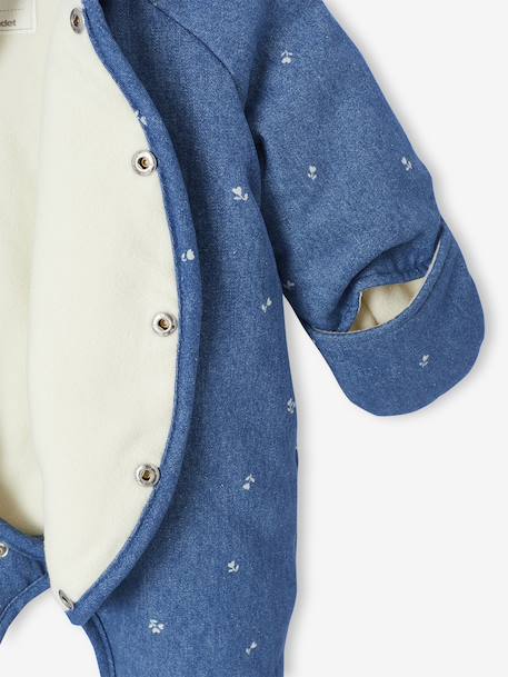 Combipilote naissance en denim imprimé stone - vertbaudet enfant 